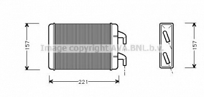 AVA QUALITY COOLING ol6007 -  Теплообменник, отопление салона